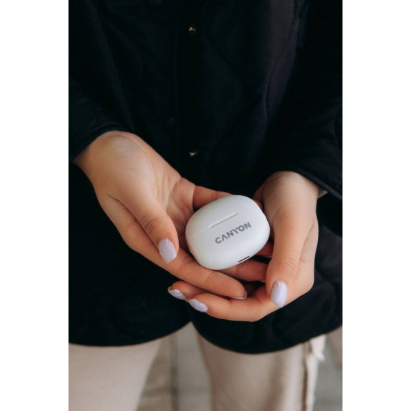 Фото - Наушники вкладыши беспроводные TWS Canyon TWS-8 (CNS-TWS8W) White