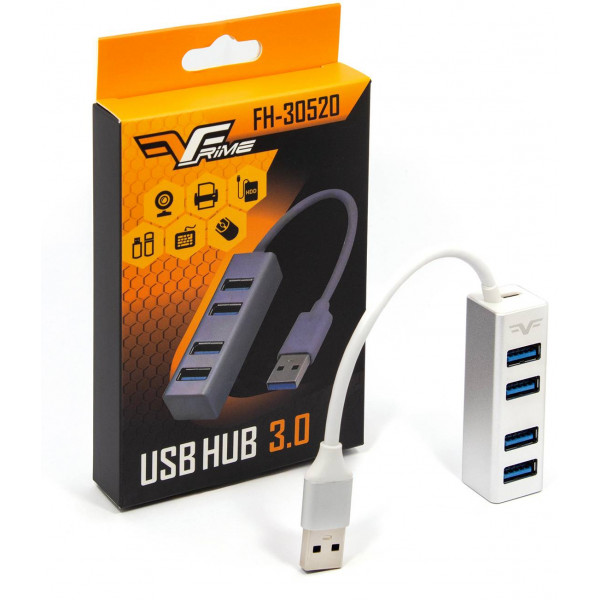 Фото - Хаб USB Frime 4хUSB3.0 Silver (FH-30520)