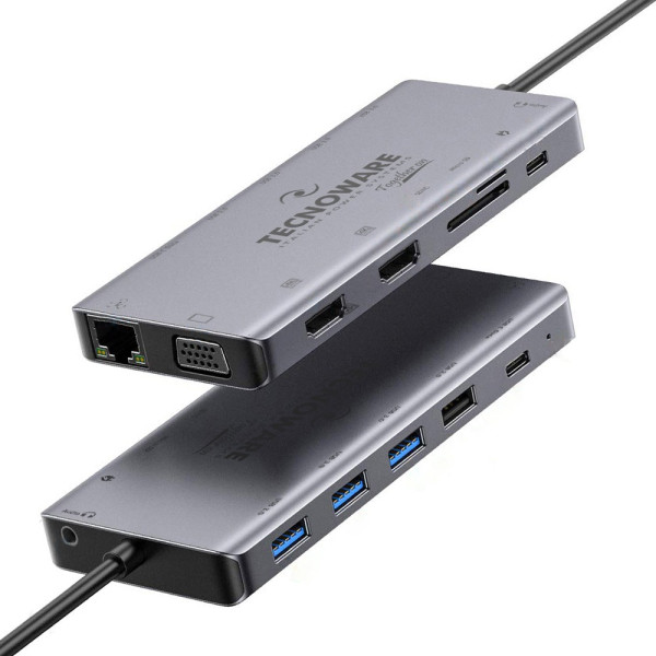 Фото - Хаб USB Tecnoware USB TYPE-C 13в1 Adapter (FHUB17692)