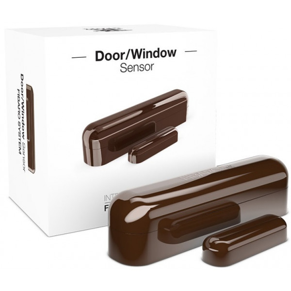 Фото - Беспроводной датчик открытия двери/окна Fibaro Door/Window Sensor Dark chocolate (FIBEFGK-107)