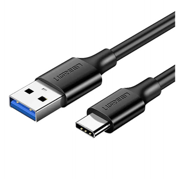Фото - Кабель синхронизации данных UGREEN US184 USB 3.0 to USB Type-C Male 0.5m Black (20881)