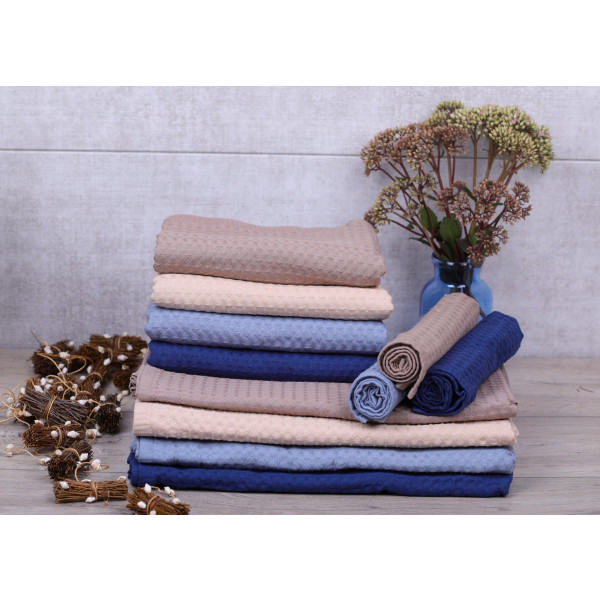 Фото - Полотенце банное Aisha вафельный синий 70х130