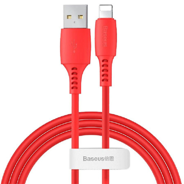 Фото - Кабель синхронизации данных Baseus Colourful Cable USB For iP 2.4 A 1.2 м Red (CALDC-09)