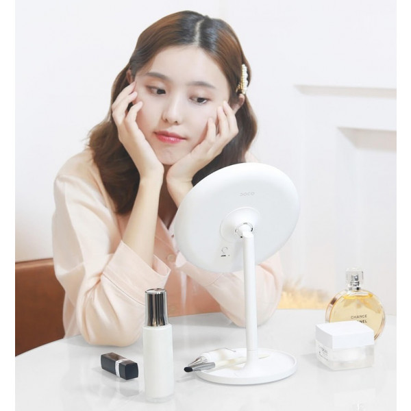 Фото - Косметическое зеркало Xiaomi DOCO Daylight Mirror White (HZJ001)