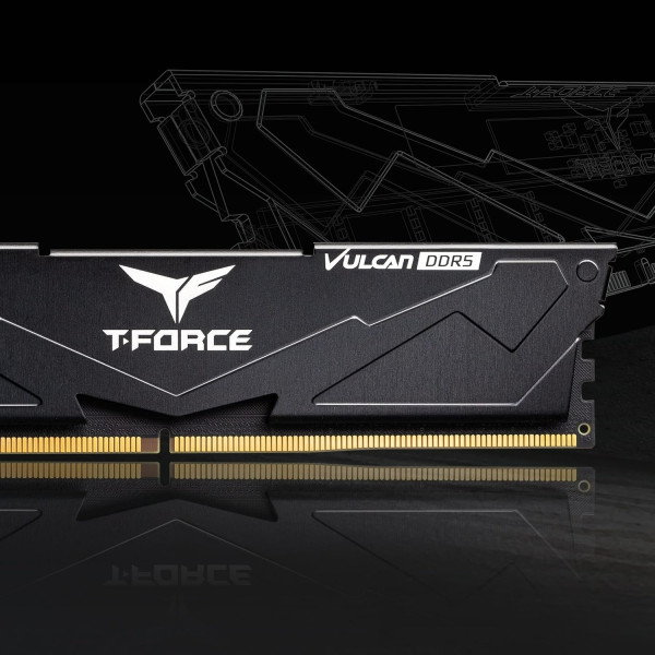 Фото - Память DDR Team DDR5 2x16GB/6000 T-Force Vulcan Black (FLBD532G6000HC38JDC01)