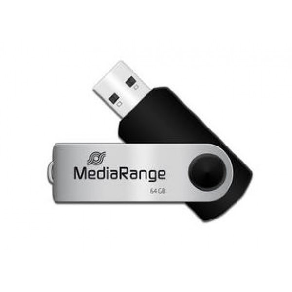 Фото - Флеш USB MediaRange USB2.0 64GB Black/Silver (MR912)