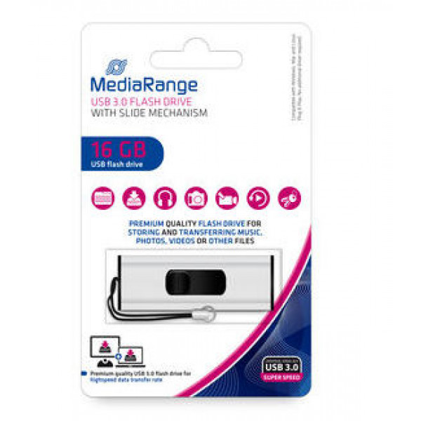 Фото - Флеш USB MediaRange USB3.0 16GB Black/Silver (MR915)