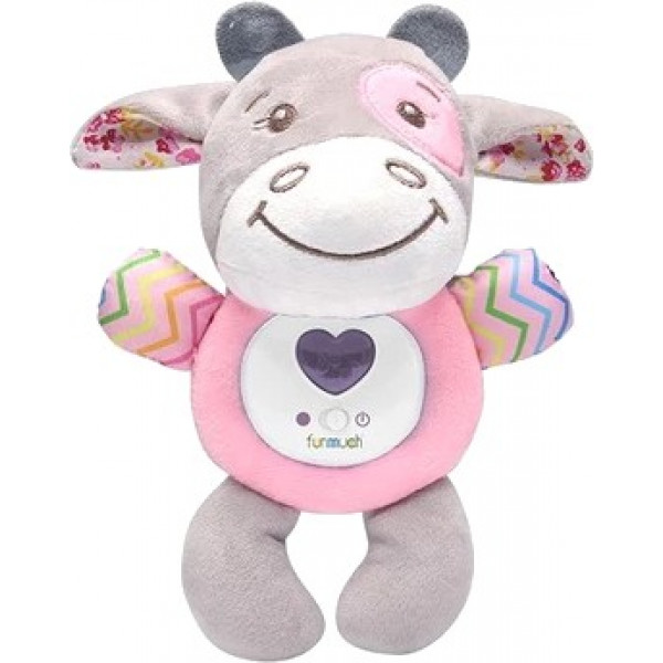 Фото - Интерактивная игрушка Funmuch Baby Коровка со свет. и муз. эффектами мягкая (FM888-1)