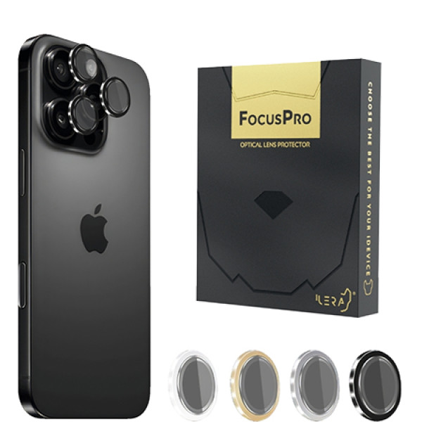 Фото - Защитное стекло для смартфона ILera FocusPro Lens for iPhone 16 Pro / 16 Pro Max Black Titanium (iLFPBl16PR)