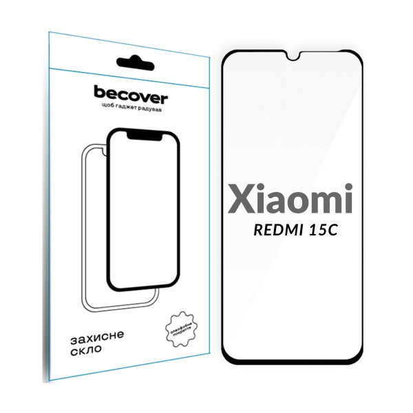 Фото - Защитное стекло для смартфона BeCover for Xiaomi Redmi 15С 4G/5G Black (713907)