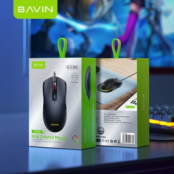 Фото - Мышь проводная игровая Bavin G-K-995 RGB Optical USB Black