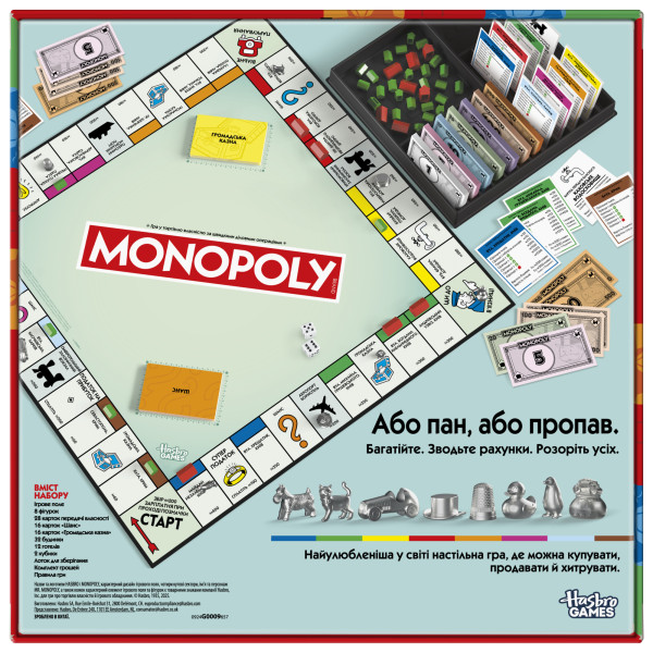 Фото - Настольная игра (8+) Hasbro MONOPOLY Классическая (G0009)
