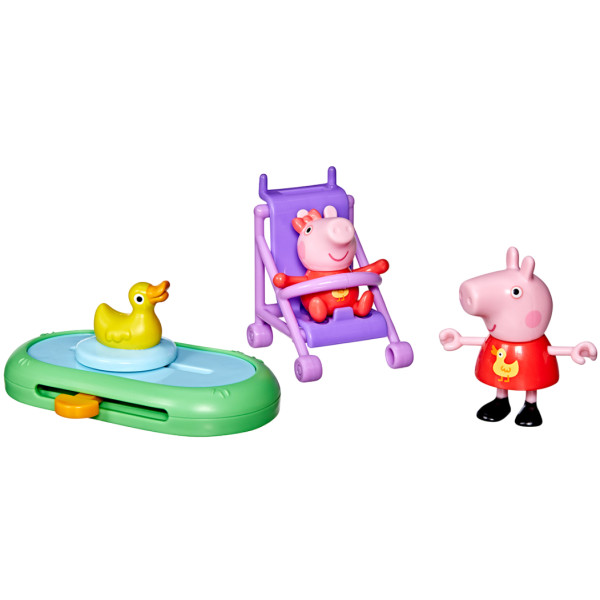 Фото - Набор игровых фигурок Peppa Pig FIGURINES серии Моменты с Пеппой – СЕСТРИЧКИ НА ПРОГУЛКЕ (G0528)