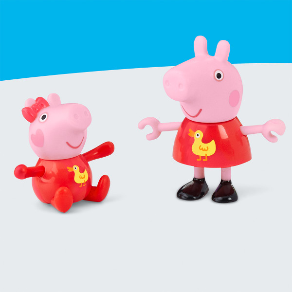 Фото - Набор игровых фигурок Peppa Pig FIGURINES серии Моменты с Пеппой – СЕСТРИЧКИ НА ПРОГУЛКЕ (G0528)