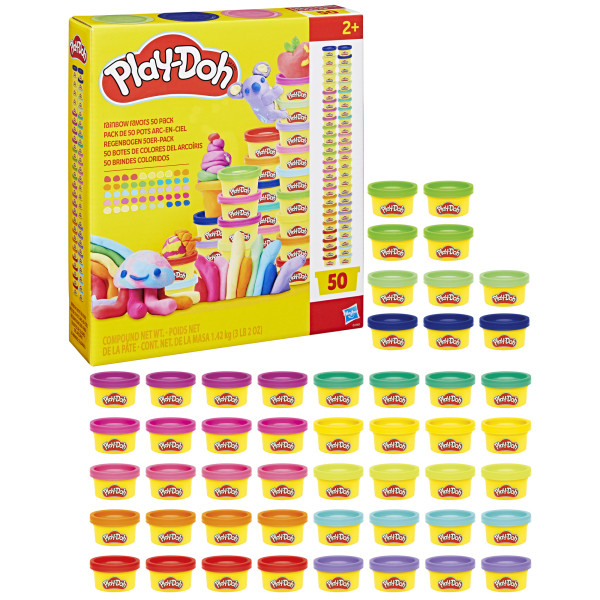 Фото - Наборы для лепки Hasbro Play-Doh Радужные сюрпризы 50 баночек (G1761)