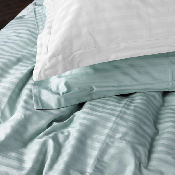 Фото - Комплект постельного белья детский MirSon Satin Stripe 30-0015 + 30-0001 Galiena 110х140 (2200005246504)