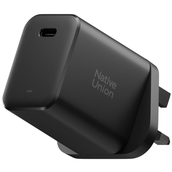 Фото - Сетевое зарядное устройство Native Union Fast GaN Charger PD 45W USB-C Port Black (FAST-PD45-BLK-EU)