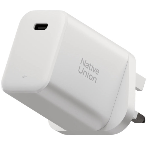 Фото - Сетевое зарядное устройство Native Union Fast GaN Charger PD 45W USB-C Port White (FAST-PD45-WHT-EU)