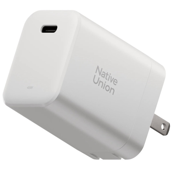 Фото - Сетевое зарядное устройство Native Union Fast GaN Charger PD 45W USB-C Port White (FAST-PD45-WHT-EU)
