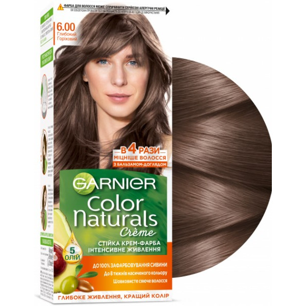 Фото - Краска для волос Garnier Color Naturals 6.00 Глубокий ореховый 110 мл (3600542021791)