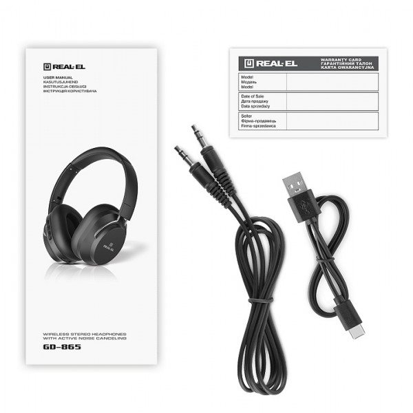 Фото - Наушники накладные беспроводные REAL-EL GD-865 Dark Green (EL124100057)