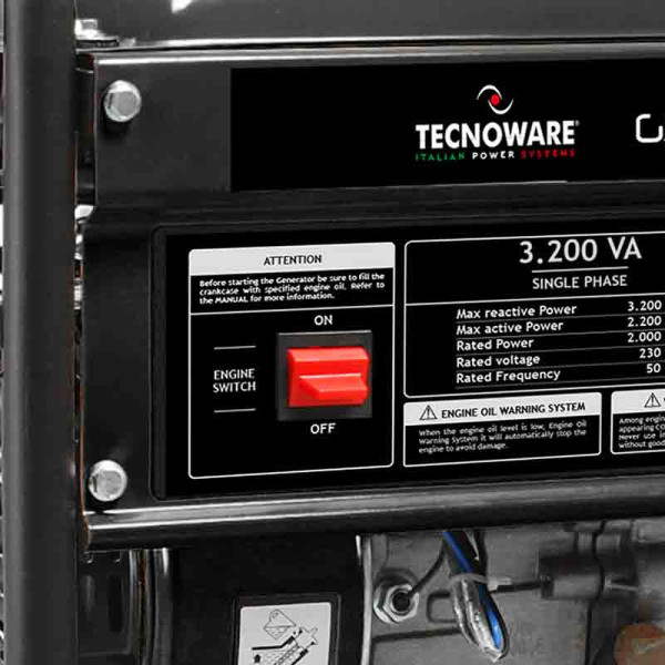 Фото - Генератор бензиновый Tecnoware 3200VA (FGE3200M)