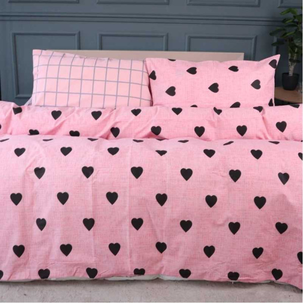 Фото - Комплект постельного белья детский MirSon 110х140 см 17-0839 Hearts  and  Grid Ranforce Elite (2200011633190) Фото - Комплект постельного белья детский MirSon 110х140 см 17-0839 Hearts  and  Grid Ranforce Elite (2200011633190)