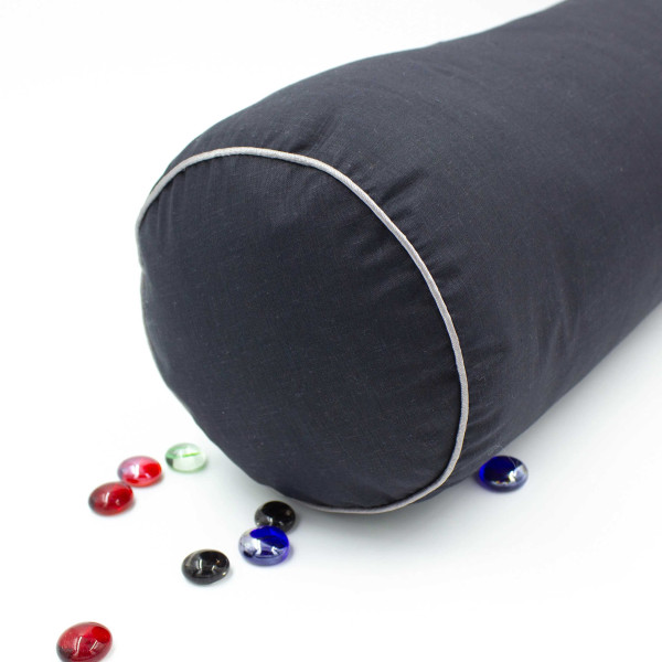 Фото - Подушка валик MirSon №8123 Naturale Line 16-9000 Black Stone EcoSilk 70х20 см (2200006248811)