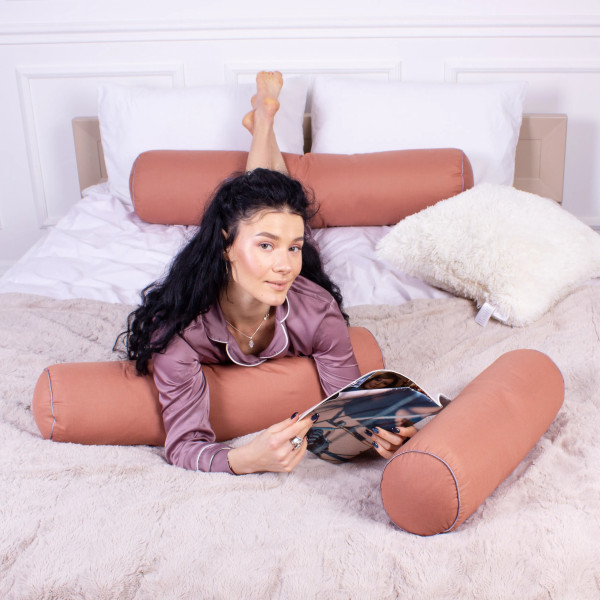 Фото - Подушка валик MirSon №8505 Naturale Line 15-1511 Federica 50% Memory 60х20 см (2200006341611)