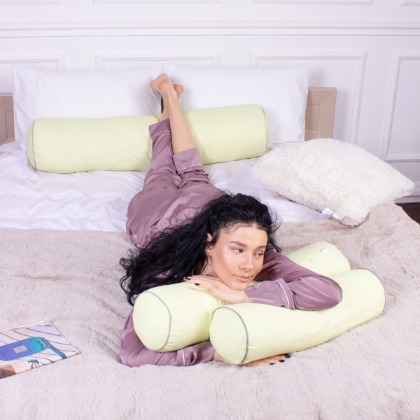 Фото - Подушка валик MirSon №8574 Naturale Line 12-0525 Tiziana Полистирол 15x50 см (2200006340836)