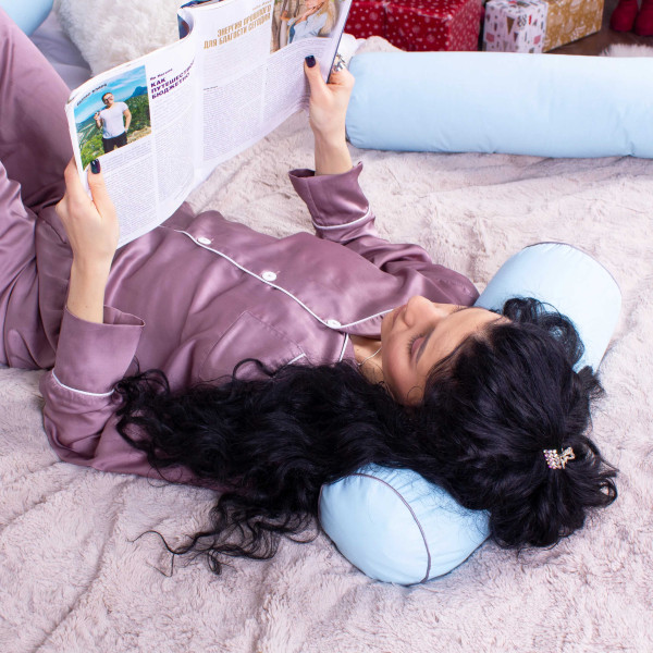 Фото - Подушка валик MirSon №8536 Naturale Line 14-4121 Blanco 100% Memory 100х16 см (2200006343509)