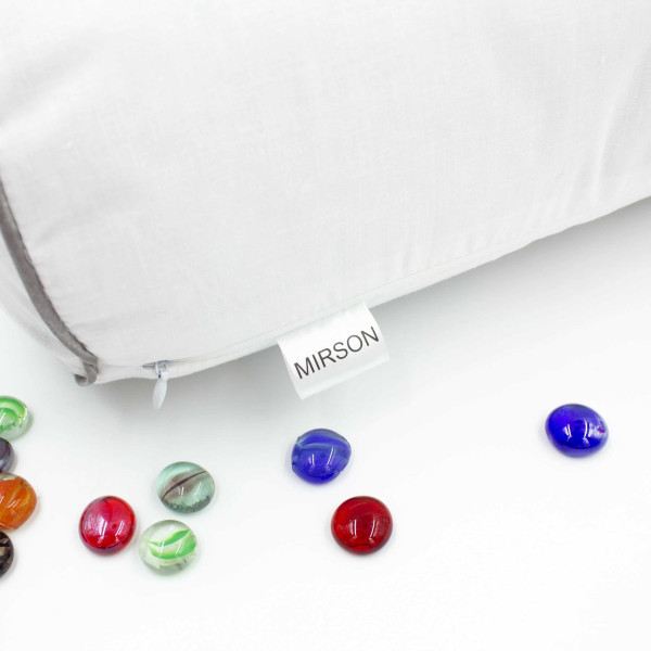 Фото - Подушка валик MirSon №8105 Naturale Line 11-2107 White EcoSilk 15x50 см (2200006199717)