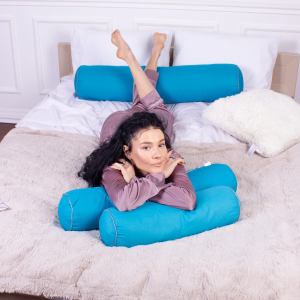 Фото - Подушка валик MirSon №8118 Naturale Line 17-4735 Caterina EcoSilk 15x50 см (2200006199847)