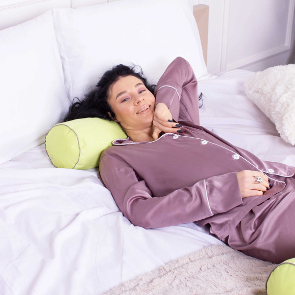 Фото - Подушка валик MirSon №8116 Naturale Line 12-0714 Daniela EcoSilk 60х16 см (2200006248361)