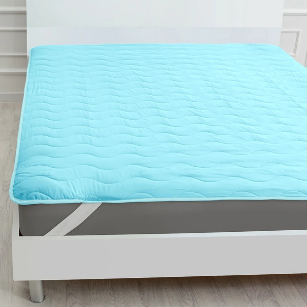 Фото - Наматрасник MirSon Eco Light №1716 Wool Blue 150x200 см (2200002889100)