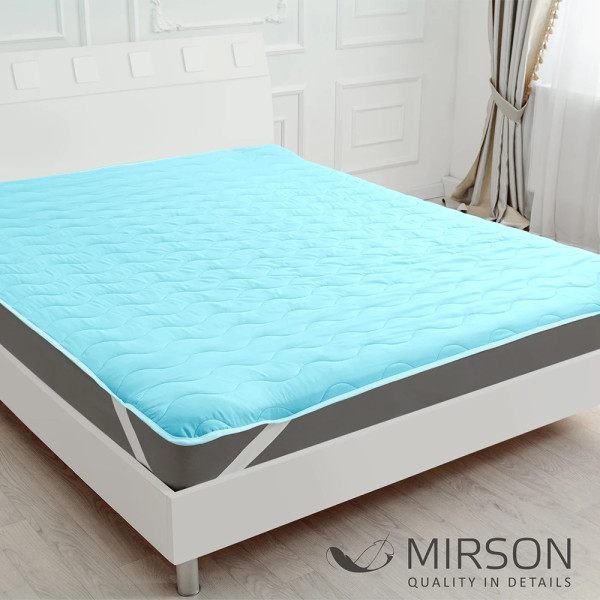 Фото - Наматрасник MirSon Eco Light №1719 Cotton Blue 150x200 см (2200002889704)