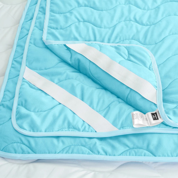 Фото - Наматрасник MirSon Eco Light №1716 Wool Blue 150x200 см (2200002889100)