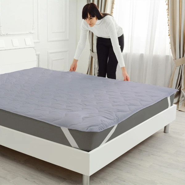 Фото - Наматрасник MirSon №9051 Eco Light Gray (Wool) 150x200 см (2200006086116)