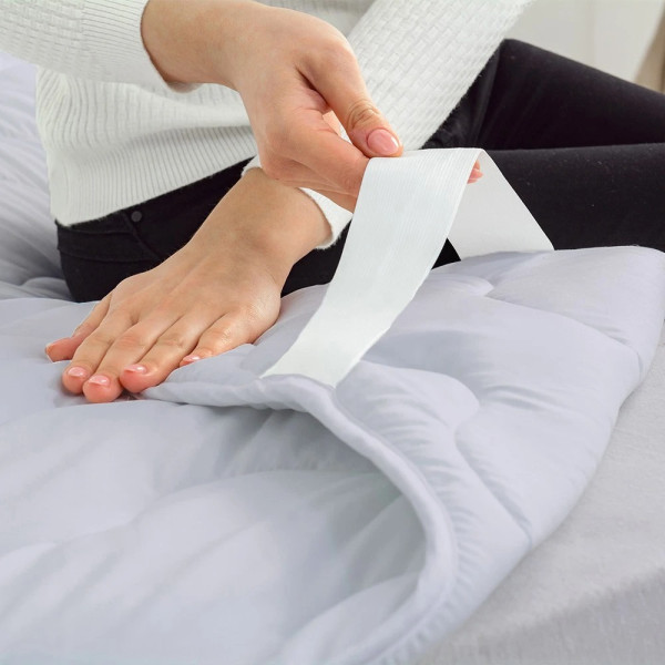 Фото - Наматрасник MirSon №9051 Eco Light Gray (Wool) 150x200 см (2200006086116)