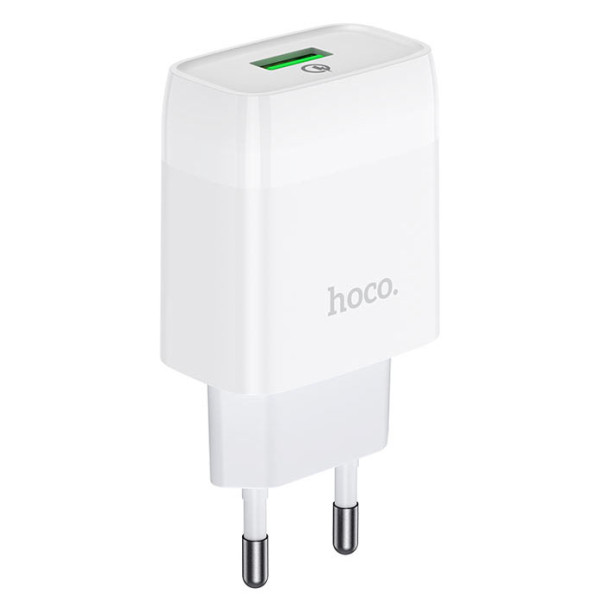 Фото - Сетевое зарядное устройство HOCO C72Q QC3.0 charger 18W White (6931474732514)