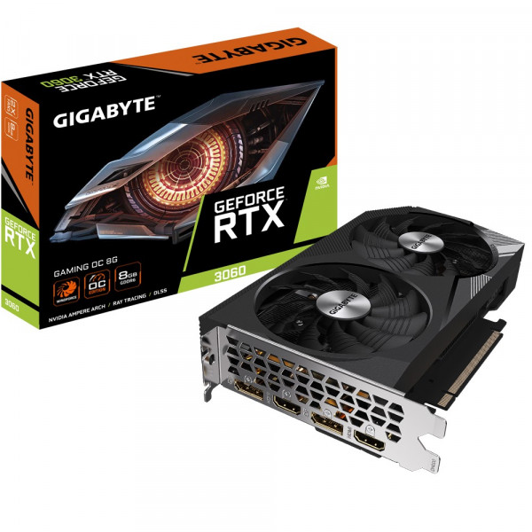 Фото - Видеокарта Gigabyte GeForce RTX 3060 8GB GDDR6 GAMING OC (GV-N3060GAMING_OC-8GD) Фото - Видеокарта Gigabyte GeForce RTX 3060 8GB GDDR6 GAMING OC (GV-N3060GAMING_OC-8GD)