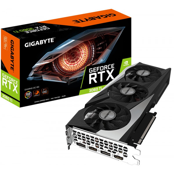 Фото - Видеокарта Gigabyte RTX 3060 Ti Gaming OC 8GB GDDR6 (GV-N306TGAMING OC-8GD 2.0) (LHR)