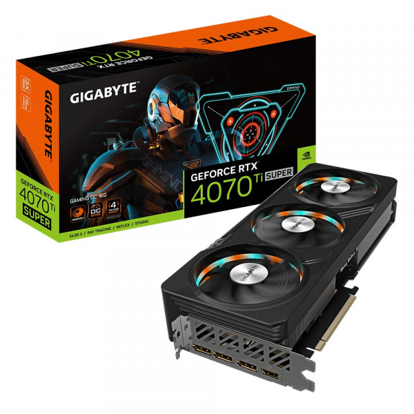Фото - Видеокарта Gigabyte GeForce RTX 4070 Ti SUPER 16GB GDDR6X GAMING (GV-N407TSGAMING_OC-16GD)