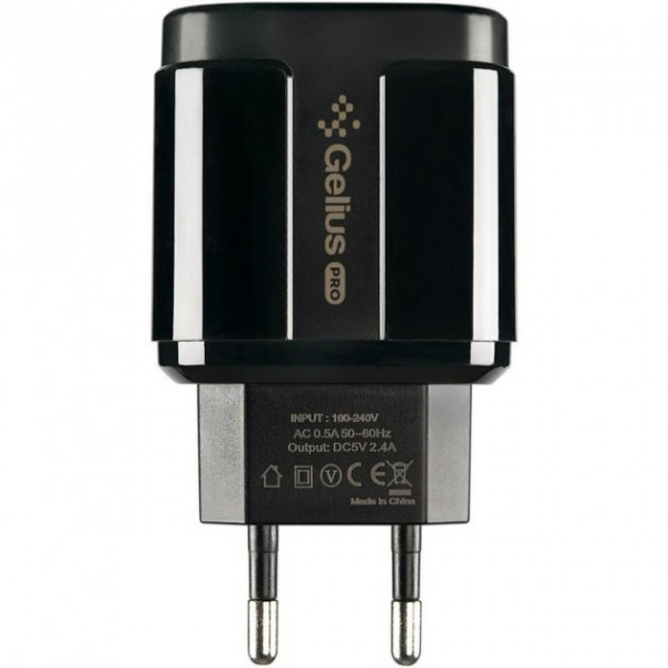 Фото - Сетевое зарядное устройство Gelius Pro Avangard GP-HC06 2USB 2.4A + Cable Type-C Black