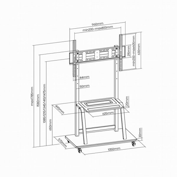Фото - Тумба для телевизора Gembird TVS-100F-01