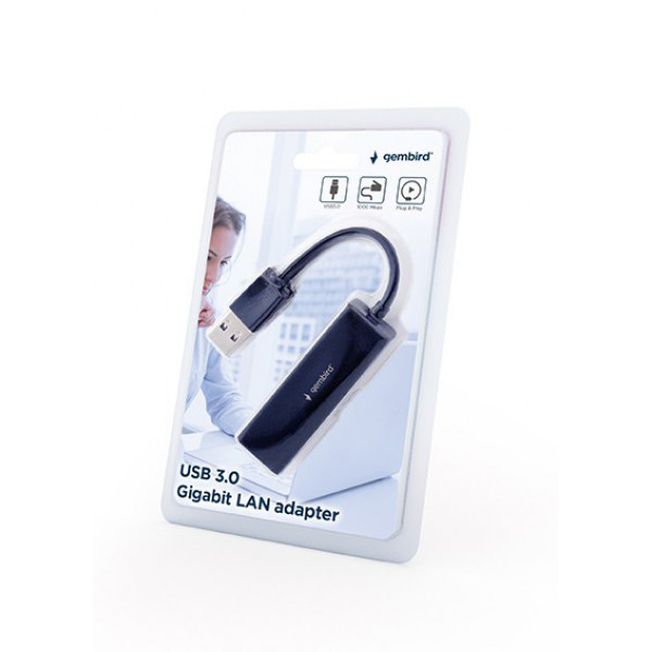 Фото - Переходник USB- RJ-45 Gembird USB 3.0 - Ethernet RJ45 (NIC-U3-02)