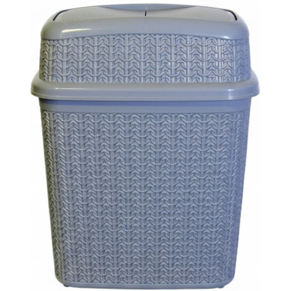 Фото - Бак для мусора UCSAN PLASTIC KNIT 10л серый металлик (102302.2)