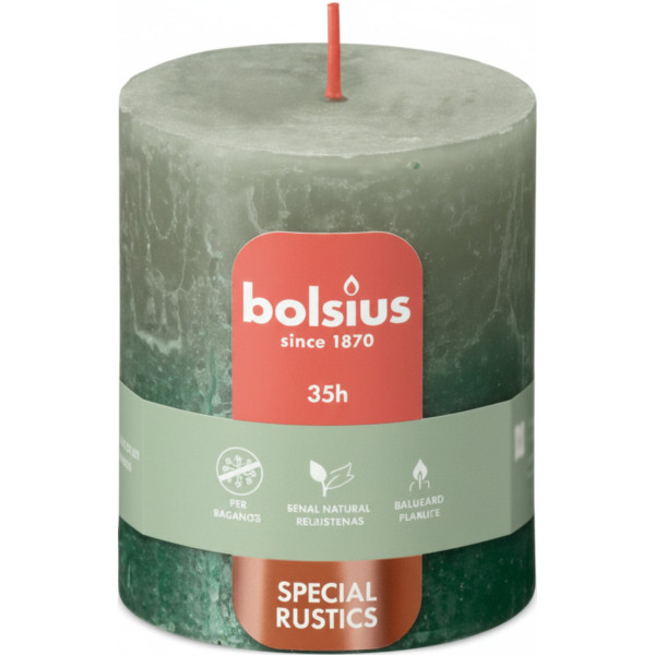 Фото - Свеча декоративная Bolsius SUNSET 80/68 оливково-зеленая (637370) Фото - Свеча декоративная Bolsius SUNSET 80/68 оливково-зеленая (637370)