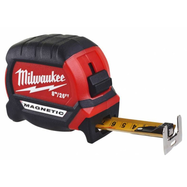 Фото - Рулетка Milwaukee Magnetic GEN III 8мх27мм (4932464603)