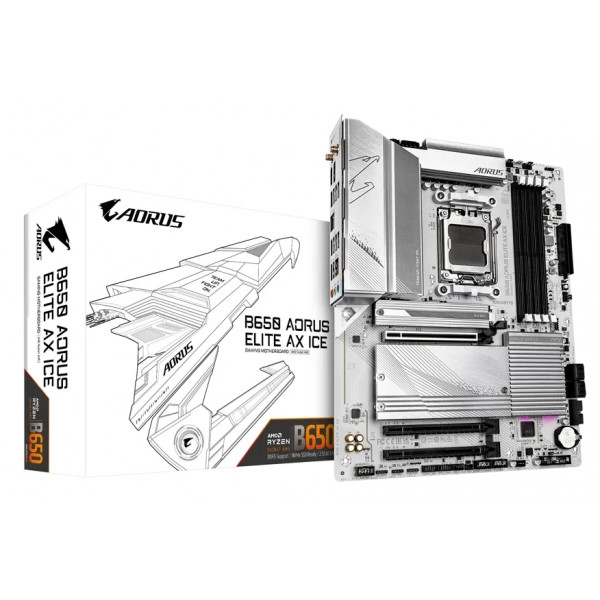 Фото - Материнская плата Gigabyte B650 AORUS ELITE AX ICE DDR5 Фото - Материнская плата Gigabyte B650 AORUS ELITE AX ICE DDR5
